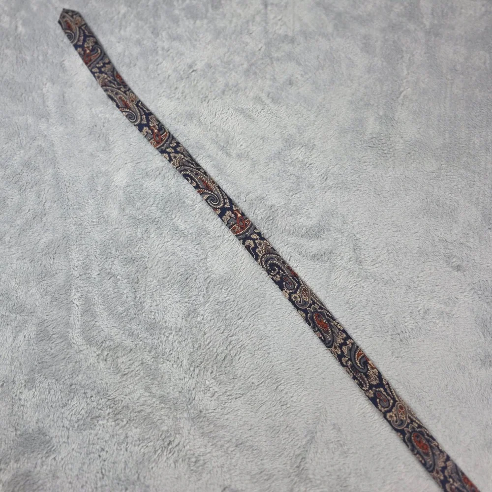 Nordstrom Mens Navy Blue Paisley Silk‎ Necktie Classic Formal Business 59